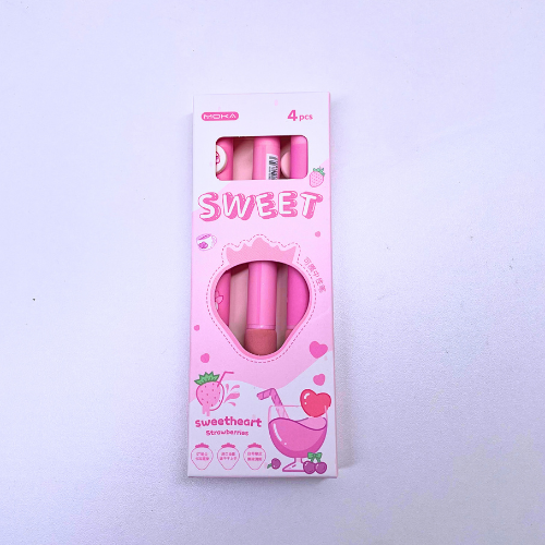 Набор гелевых ручек MOKA Sweetheart Strawberry (4 шт.)