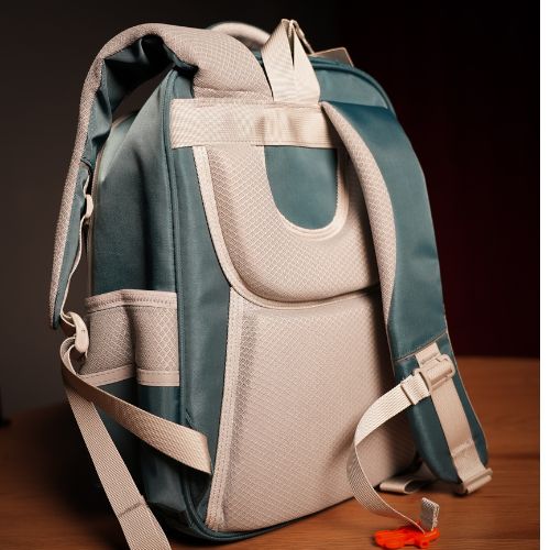 Рюкзак Zerdeli Urpaq сине-молочный — школьный рюкзак для учеников, водоотталкивающий, стильный дизайн — изображение 2