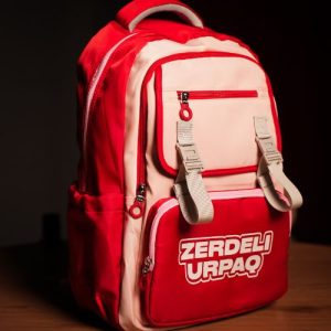 Рюкзак ZERDELI URPAQ — красный с кремовымм