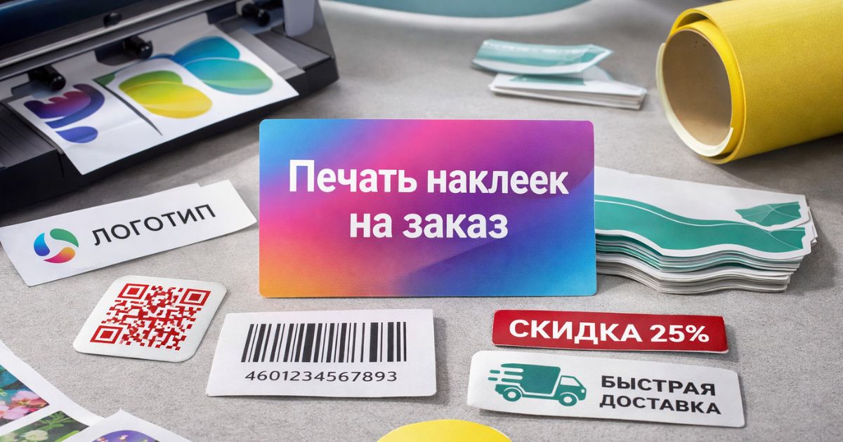 Печать наклеек на заказ