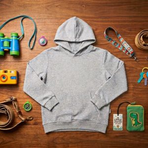 Базовое серое худи для маленьких детей